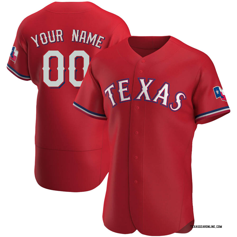 Custom Men's Texas Rangers Alternate Jersey Black Holographic Replica