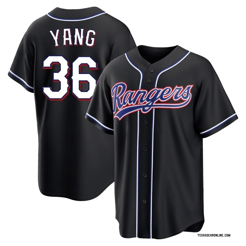Hyeon-Jong Yang Men's Texas Rangers Fashion Out Jersey - Black Replica