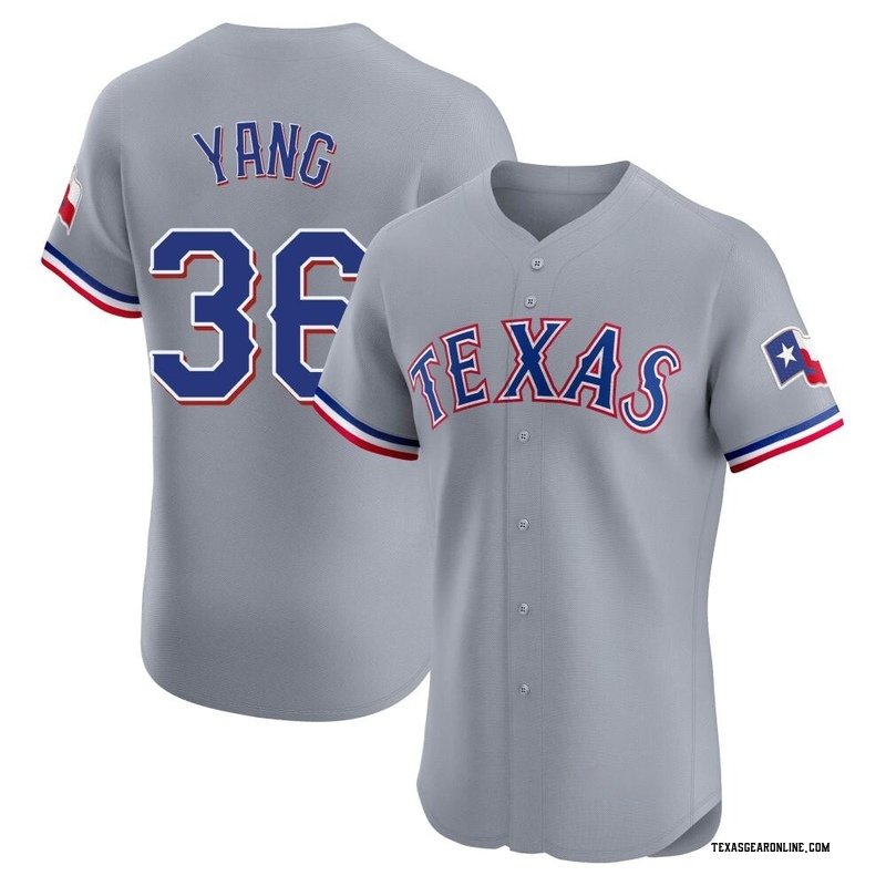 Hyeon-Jong Yang Men's Texas Rangers Road Jersey - Gray Elite