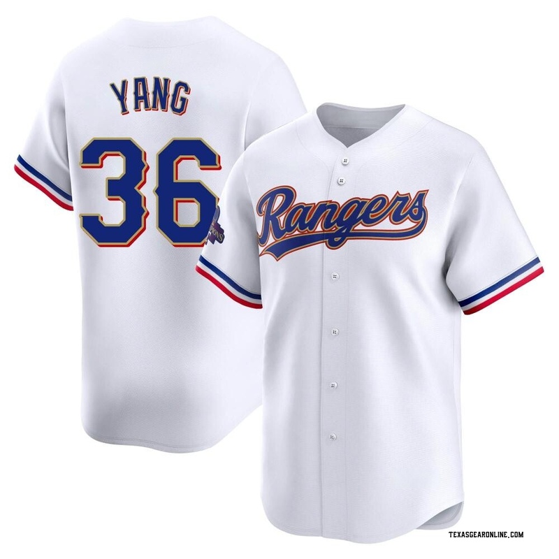 Hyeon-Jong Yang Youth Texas Rangers White 2024 Collection Jersey - Gold Limited