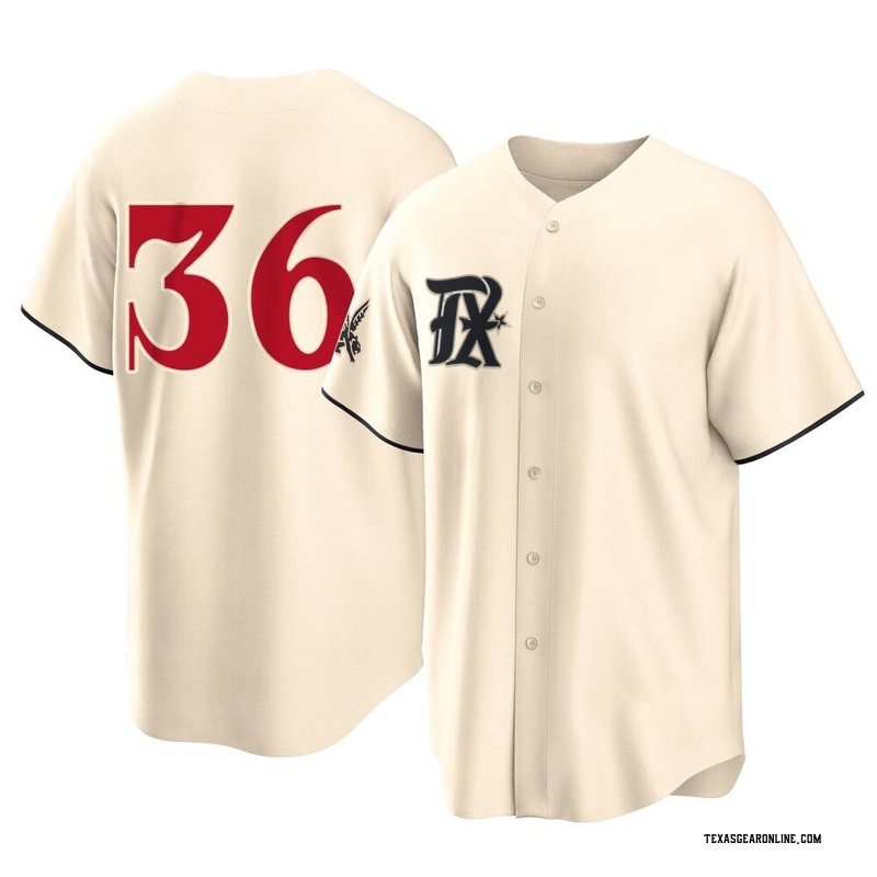 Wyatt Langford Men's Texas Rangers 2023 City Connect Jersey - Cream Replica